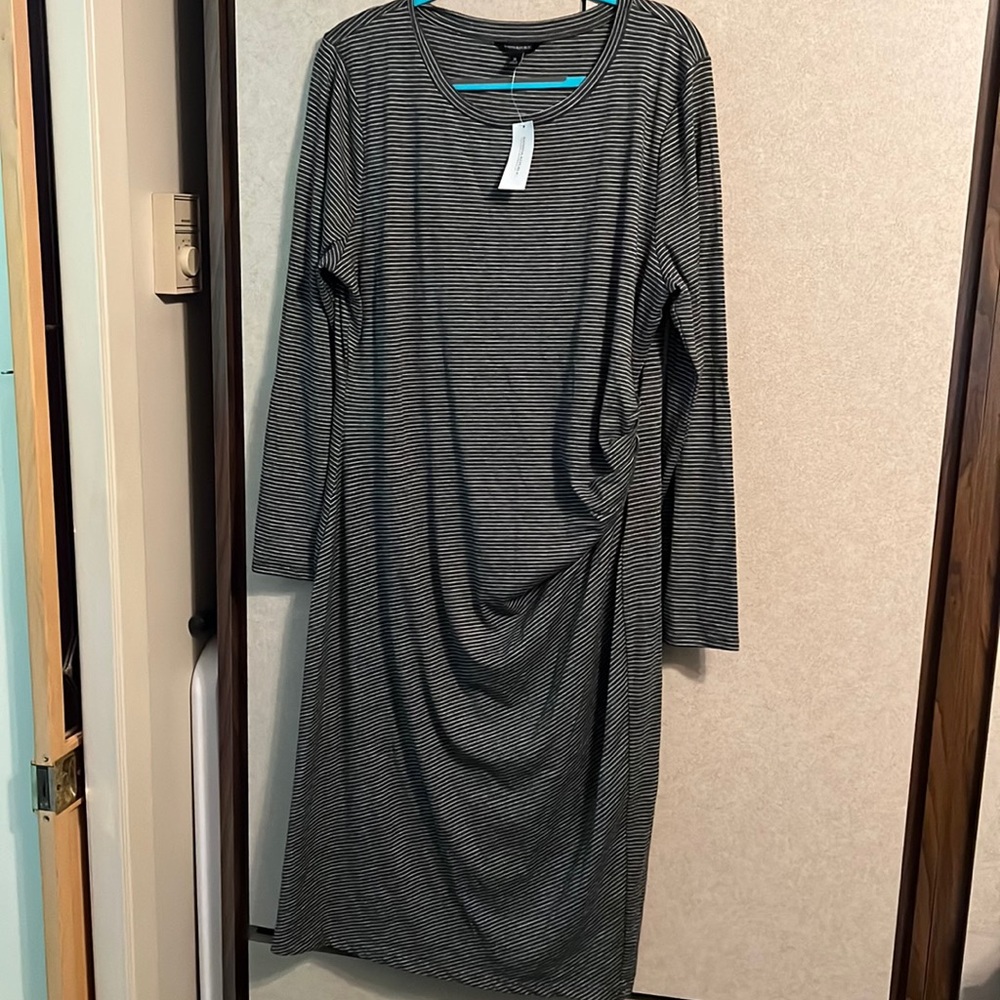 NWT Banana Republic long sleeved tshirt dress with ruching